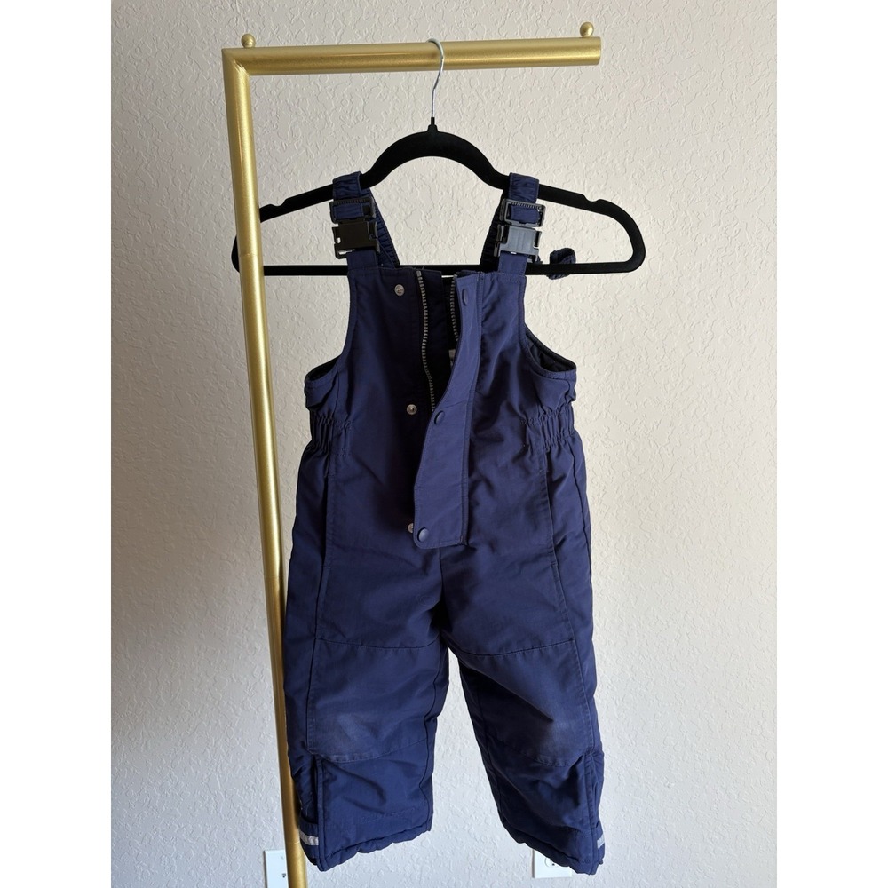 Hanna Andersson Kids Snow Bin Overalls Size 100/4T Navy Insulated Outdoors